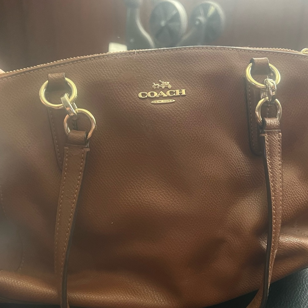 Coach Tan Leather Shoulder Bag